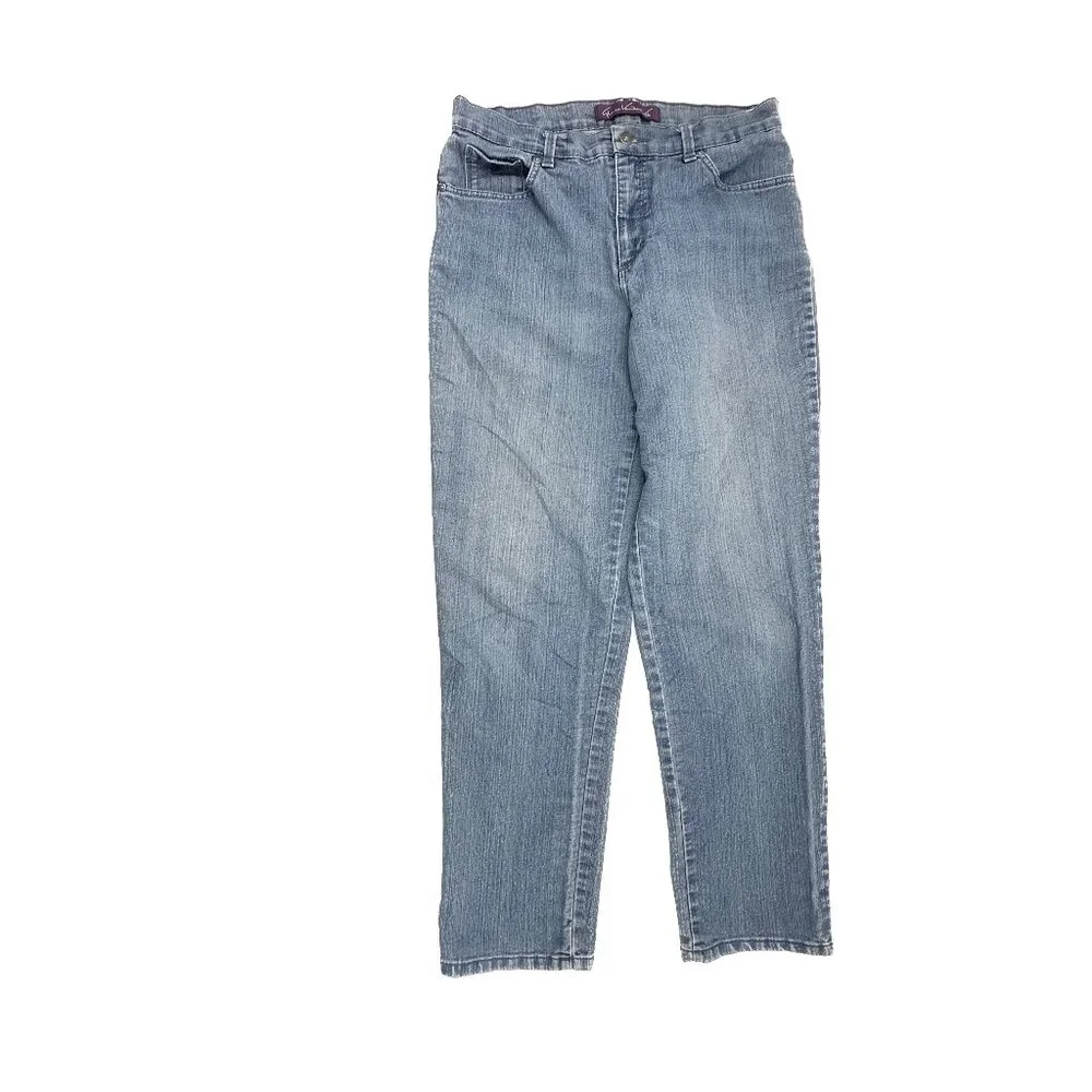 Gloria Vanderbilt Amanda Straight‎ Leg Women's size 10 Medium Blue Denim jeans